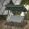 Balancelle de jardin 3 places avec toit pare-soleil Javik Vente