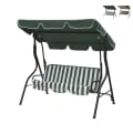 Balancelle de jardin 3 places avec toit pare-soleil Javik Promotion