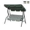 Balancelle de jardin 3 places avec toit pare-soleil Javik Promotion