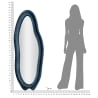 Miroir mural sculpté en velours bleu 160x40x4cm Chanel Modèle