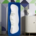 Miroir mural avec cadre en velours 160x60x4 cm Theodor Vente