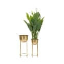Ensemble de 2 jardinières en métal doré Lumai Remises