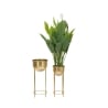 Ensemble de 2 jardinières en métal doré Lumai Remises