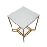 Table basse en métal doré avec plateau en marbre 47x47x60 Double Marble Remises