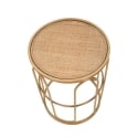 Table basse ronde en métal et rotin 55x40x40cm Samui Offre