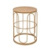 Table basse ronde en métal et rotin 55x40x40cm Samui Promotion