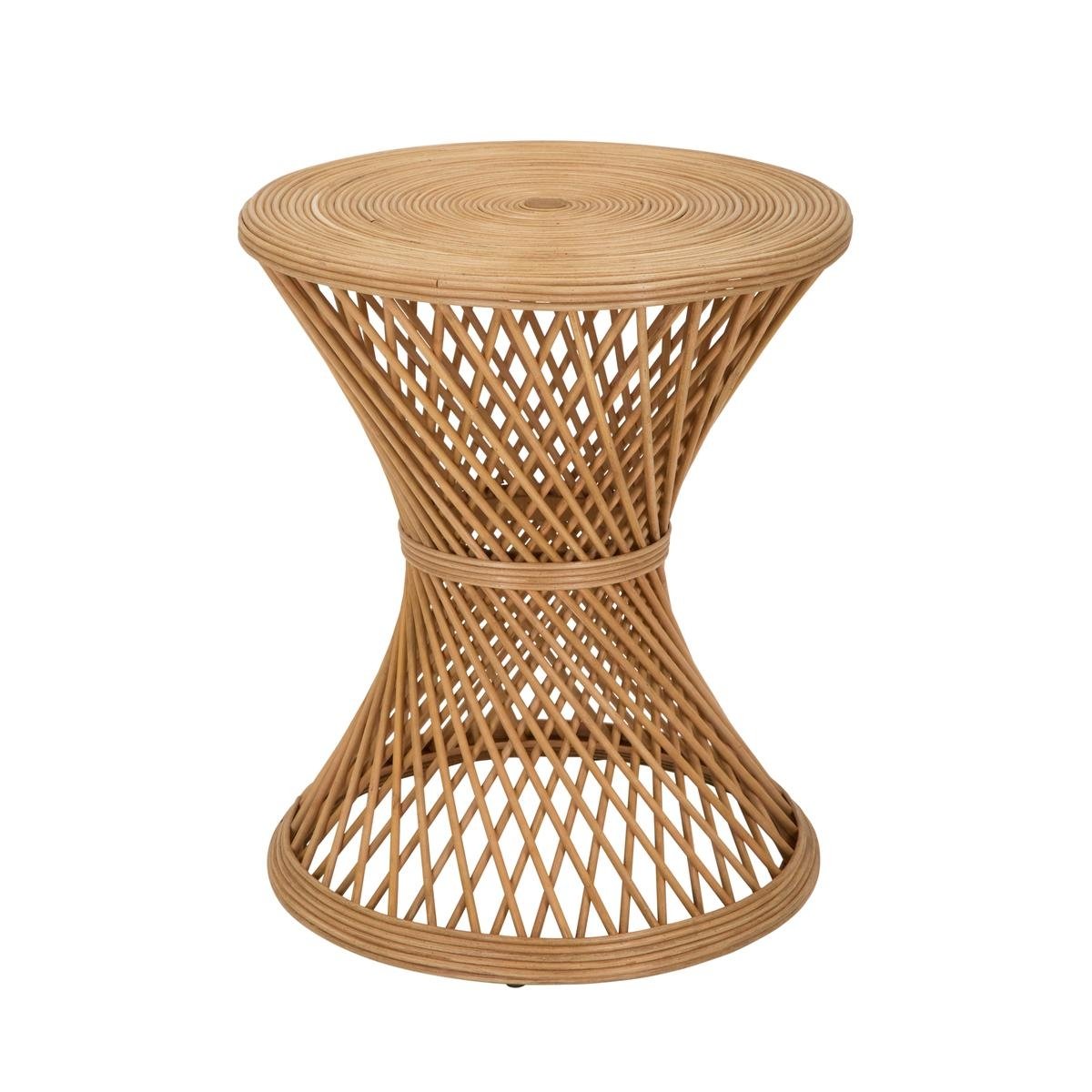 Table basse ronde en rotin 56x48x48cm style bohème chic Teyra Promotion Table basse ronde en rotin 56x48x48cm style bohème chic Teyra Promotion