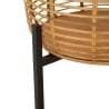 Ensemble de 2 pots de fleurs ronds en rotin avec support en métal noir Zeyok Réductions