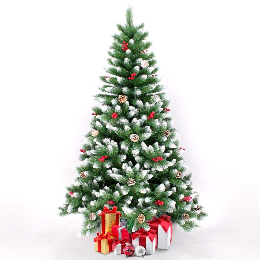 Sapin de Noël 240 cm artificiel écologique avec décorations Oslo Promotion
