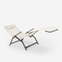 Chaise longue de plage et de jardin pliante en acier Pasha Luxury 