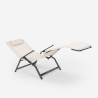 Chaise longue de plage et de jardin pliante en acier Pasha Luxury 