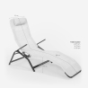 Chaise longue de plage et de jardin pliante en acier Pasha Luxury 