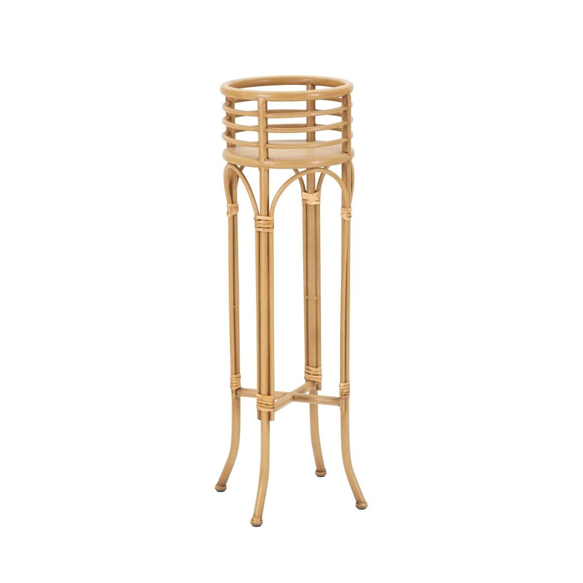 Support pour pots rond en métal et rotin Panama Stand Promotion Support pour pots rond en métal et rotin Panama Stand Promotion