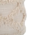 Tabouret rond rembourré en tissu avec pieds en bois Damasco Réductions