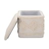 Pouf carré avec rangement en tissu rembourré 40x40cm Damasco Offre