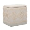 Pouf carré avec rangement en tissu rembourré 40x40cm Damasco Promotion