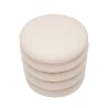 Pouf de rangement rond en bois et tissu boho chic Damasco Line Offre