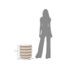 Pouf de rangement rond en bois et tissu boho chic Damasco Line Choix
