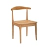 Ensemble de 2 chaises de cuisine en bois avec assise en rotin tressé Japan Promotion