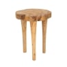 Tabouret artisanal en teck style ethnique naturel Kursi Remises