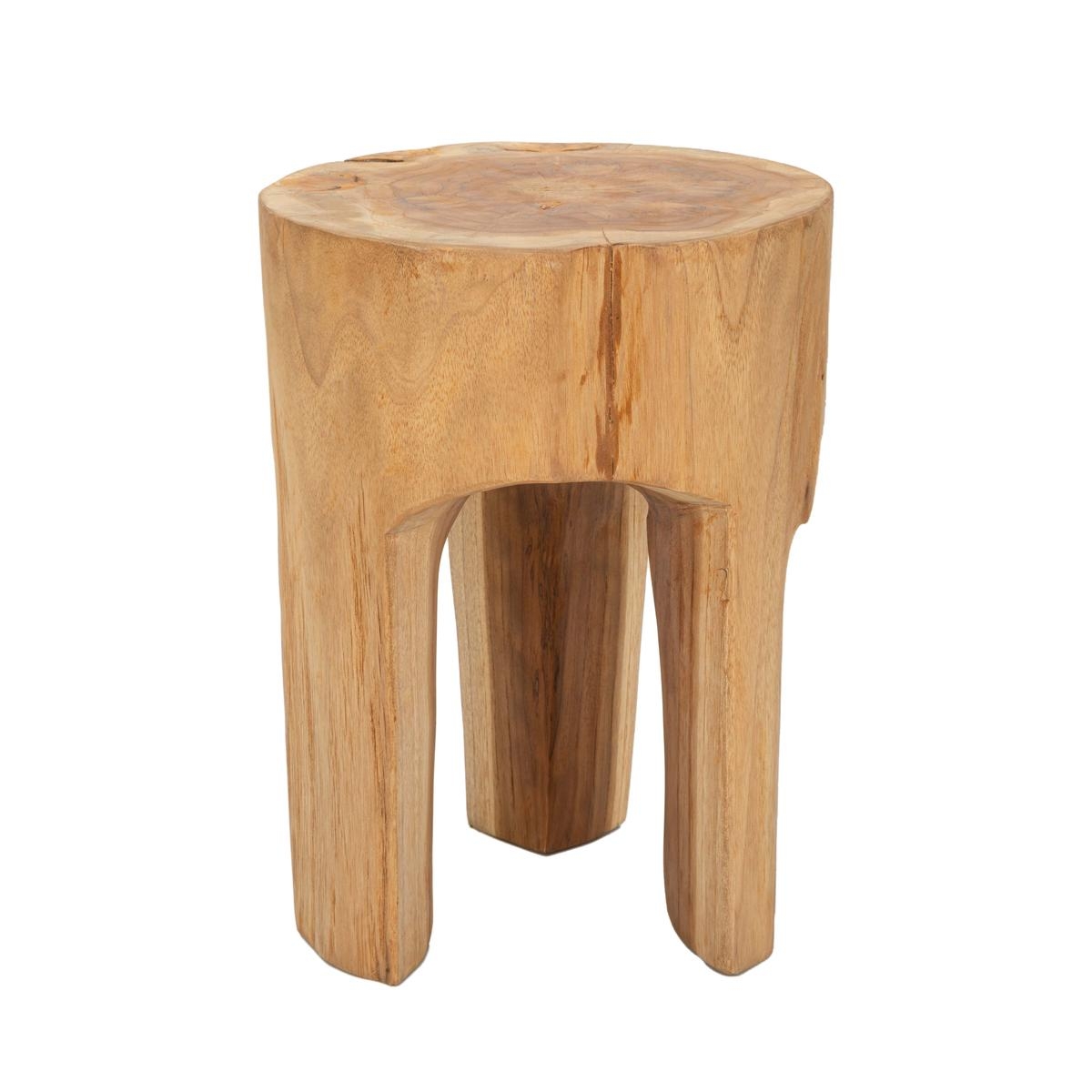 Tabouret en teck artisanal style ethnique Stold