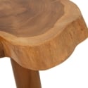 Tabouret artisanal en bois de teck naturel style ethnique Budut Réductions