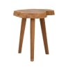 Tabouret artisanal en bois de teck naturel style ethnique Budut Modèle