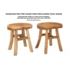 Tabouret en bois de teck artisanal style ethnique rustique Sel Caractéristiques