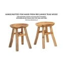 Tabouret en teck design naturel ethnique Sel Slim Prix