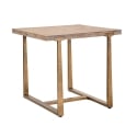 Table carré 80x80cm en bois et métal style industriel Ankara Promotion