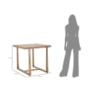 Table carré 80x80cm en bois et métal style industriel Ankara Modèle