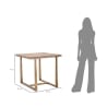 Table carré 80x80cm en bois et métal style industriel Ankara Modèle