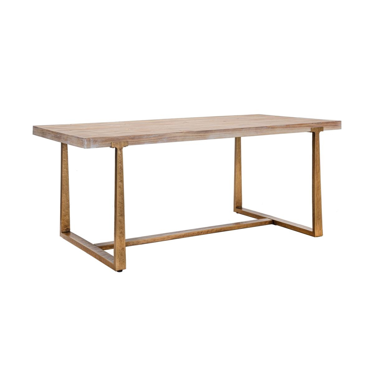 Table à manger en bois et métal 90x180 cm style industriel Ankara