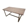Table à manger en bois et métal 90x180 cm style industriel Ankara Catalogue