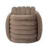 Pouf design tressé rembourré en velours style moderne Softy 