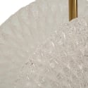 Suspension en métal doré avec abat-jours en verre décoré Glass Catalogue