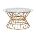 Table basse ronde en rotin et verre 75x44,5 cm Panama Circlce Promotion