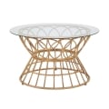 Table basse ronde en rotin et verre 75x44,5 cm Panama Circlce Promotion