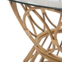 Table basse ronde en rotin et verre 75x44,5 cm Panama Circlce Réductions