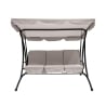 Balancelle de jardin 3 places avec toit pare-soleil 230x120x165 cm gris Deluxe Vente