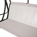 Balancelle de jardin 3 places avec toit pare-soleil 230x120x165 cm gris Deluxe Choix