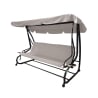 Balancelle de jardin 3 places avec toit pare-soleil 230x120x165 cm gris Deluxe Promotion