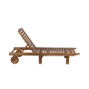 Chaise longue de jardin inclinable en bois d'acacia avec roues Bali Offre