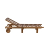 Chaise longue de jardin inclinable en bois d'acacia avec roues Bali Catalogue