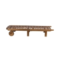Chaise longue de jardin inclinable en bois d'acacia avec roues Bali Choix