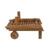 Chaise longue de jardin inclinable en bois d'acacia avec roues Bali Modèle