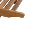 Chaise longue de jardin inclinable en bois d'acacia avec roues Bali Dimensions