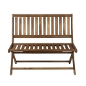 Banc pliant 2 places en bois d’acacia 104x61x90 cm Bali Offre