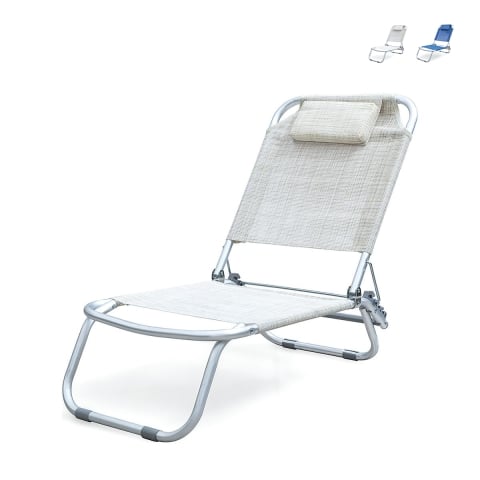 Chaise de plage pliable avec coussin en aluminium Grecia Promotion
