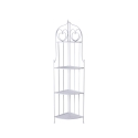 Étagère d'angle pliable en fer 4 niveaux 49x33xh.167cm blanc Alba Offre